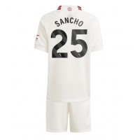 Fotballdrakt Barn Manchester United Jadon Sancho #25 Tredjedraktsett 2023-24 Kortermet (+ Korte bukser)